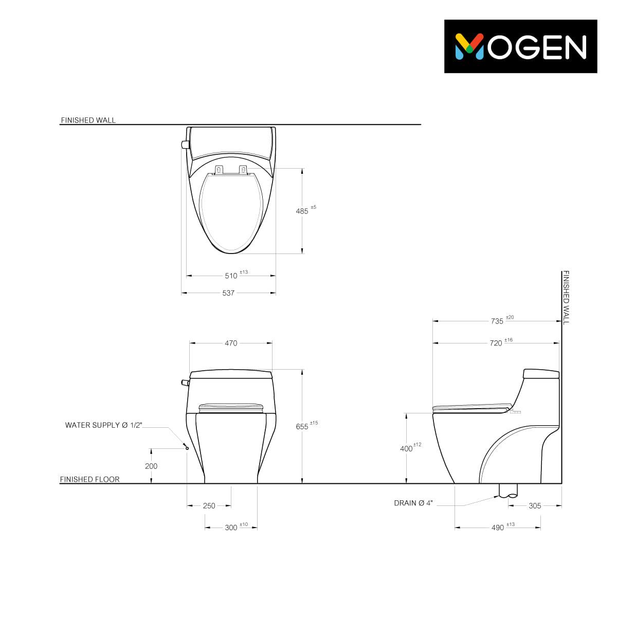 สุขภัณฑ์ 1 ชิ้น  MOGEN รุ่น MO50EX ฝา SLOW CLOSE 6 ลิตร สีขาว_5